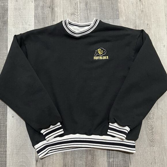 VTG University Of Colorado Reversible Double Face CU Buffs College Sweatshirt - Picture 1 of 8